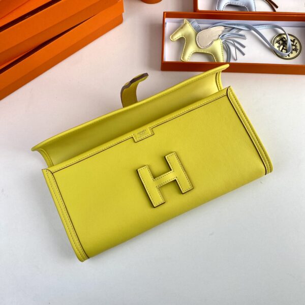 Hermes Jige Elan Sheepskin Lining Bag - Yellow - Image 2