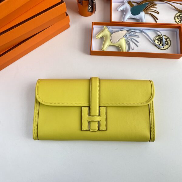 Hermes Jige Elan Sheepskin Lining Bag - Yellow - Image 5