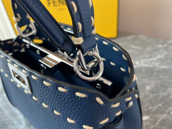 Fendi Iconic Peekaboo Handbag - Dark Blue - Image 4