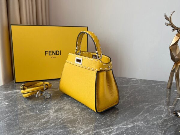 Fendi Medium Iconic Peekaboo Bag - Yellow - Image 2