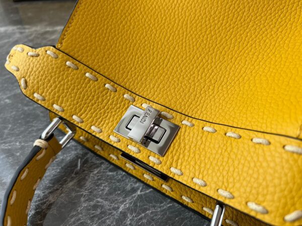 Fendi Medium Iconic Peekaboo Bag - Yellow - Image 5