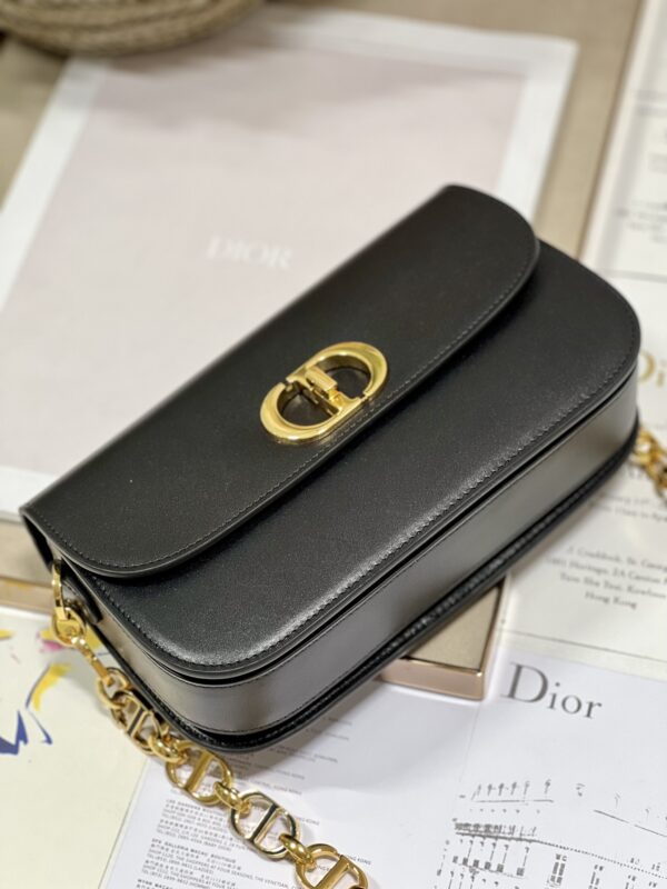 Dior Montaigne Avenue Enamel Chain Handbag - Black - Image 3