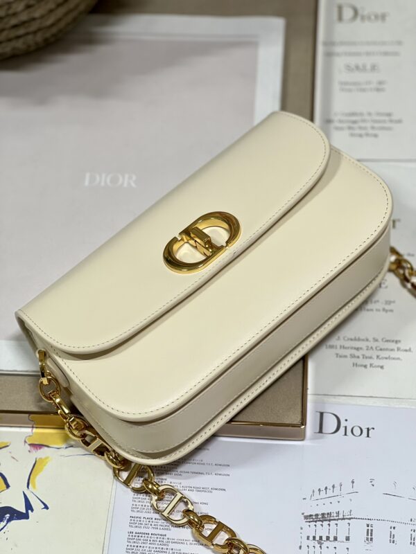 Dior Montaigne Avenue Enamel Chain Handbag -  White - Image 3