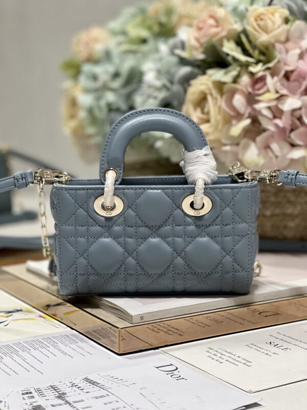 Dior Mini Horizontal Princess Diana Bag - Blue - Image 4