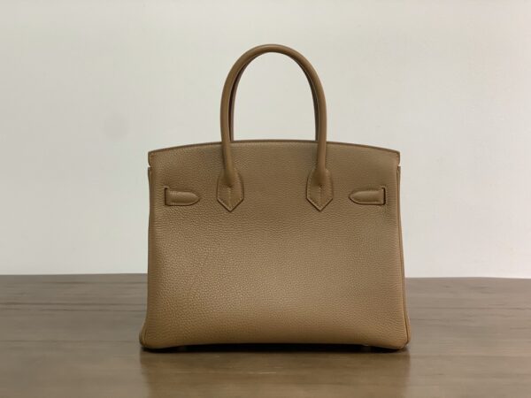 Hermes Birkin Gold Buckle Handbag - Chestnut Brown - Image 5