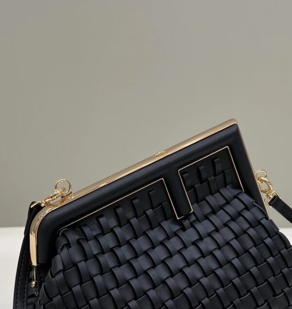 Fendi First Braid Series Handbag - Black - Image 2