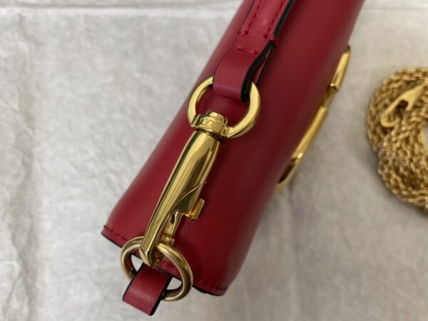 Valentino Garavani Miniloc Calfskin Bag - Red - Image 4